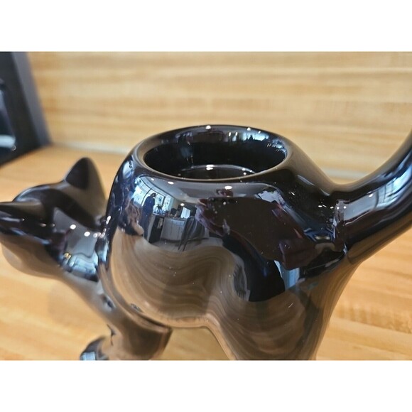 PARTYLITE Black Cat Ceramic Tealight Candle Holder Display Use Only - Picture 5 of 9